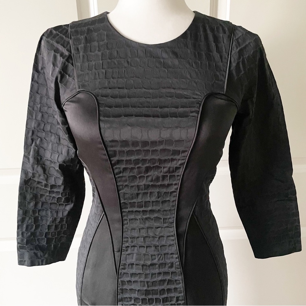 Hugo Boss Darling Embossed Black Sheath Dress - Picture 14 of 14